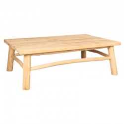 Mesa de centro de madera de teca y ramas naturales Muebles rústicos y chic para sala de estar