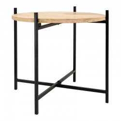 Round salongbord Folding Metal Manguer Tre Møbler Gain Place Industrial Style