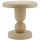 Mesa de centro redonda Matte Metal Beige Sofá Beige Fin de diseño limpio