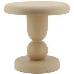 Runder Couchtisch Matt Metall Beige Beige Sofaende Clean Design