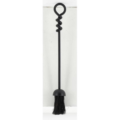 Camino in ferro battuto nero Valet 4 Accessori Shovel, Broom, Poker, Clip