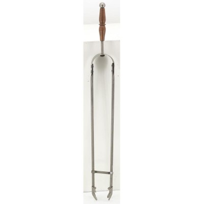Antiguo estaño chimenea valet 4 accesorios sirvientes prácticos chic chic asas de madera