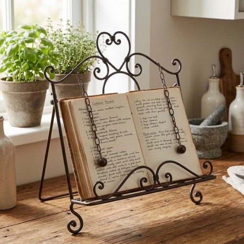 Kjøkken Getrin Metal Support Oppskrift Book Foldable Metal Tablet Holder