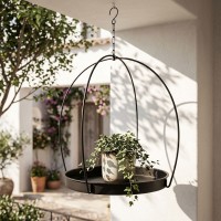 Tenedor de la plantas de la bandeja colgante Matte Soporte de metal lacado Matte Diseño de sueño suspendido
