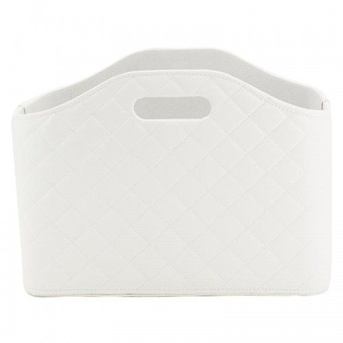 RECTANGULAR REVIEW BASKET WHITE POLYURETHANE Storage Modern Design