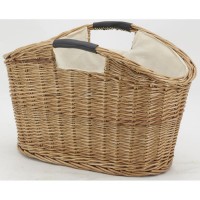 Wicker Magazine Rack Buff Brown Retro-Storage Tidning Korg