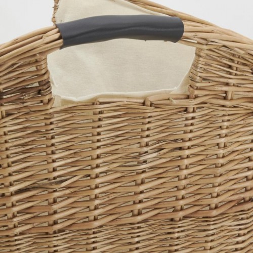 Wicker magazine rack Buff Brown Retro-Storage newspaper basket