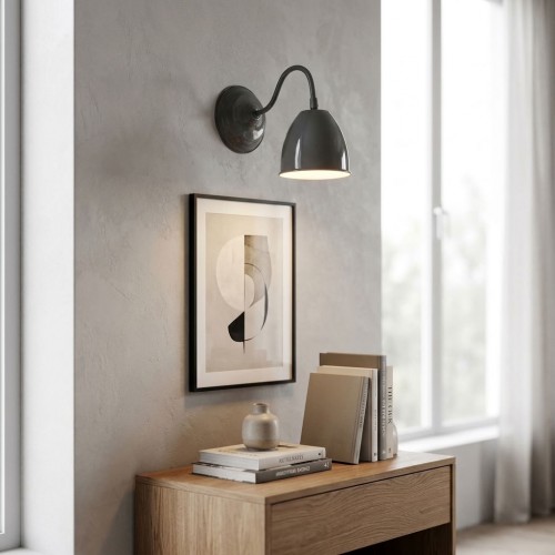 Wand lackierte grau lackierte Metallbeleuchtung modernes Designlicht für Wohnzimmer & Zimmer
