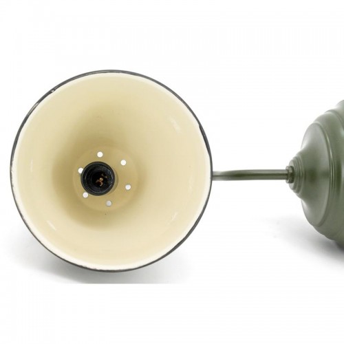 Green Lacquered Metal Wall Lamp Khaki Vintage Design & Industrial Style Luminaire