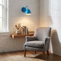 Lyseblå lakeret metal væg lys skandinavisk og moderne design belysning
