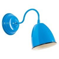 Light blue lacquered metal wall light Scandinavian & modern design lighting