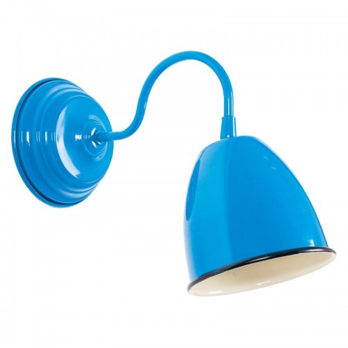 Light blue lacquered metal wall light Scandinavian & modern design lighting