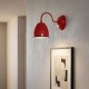 Luz vermelha lacada de metal luminária vermelha design vermelho contemporâneo e vintage