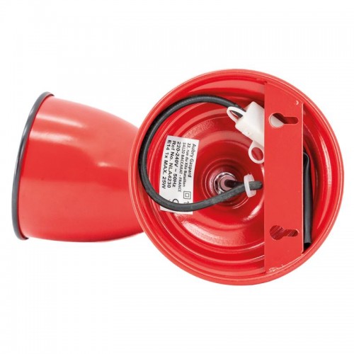 Lampato a parete in metallo laccato rosso illuminazione rossa moderna design rosso e vintage