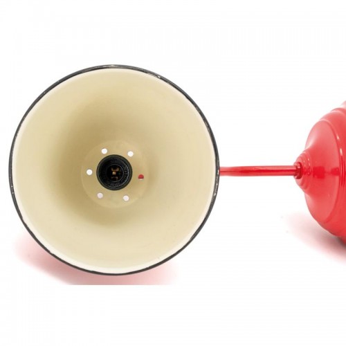 Rot lackierte Metall Wandleuchte rote Leuchte modernes rotes Design u. Weinlese