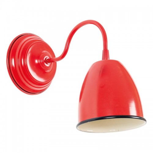 Rot lackierte Metall Wandleuchte rote Leuchte modernes rotes Design u. Weinlese
