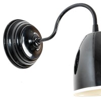 Black lacquered metal wall light modern design modern & chic interior