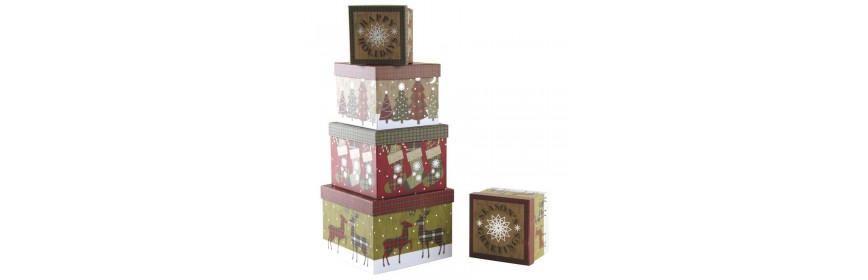 Weihnachtsdekoration & Geschenkbox aus Karton