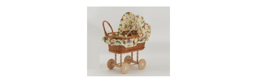 Wiklinowy wózek - Osier Doll Cradle - Gross Wicker Landau